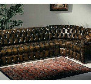 Canapé d'angle chesterfield