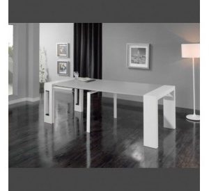 Table console extensible merisier massif